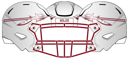 Florida State 2022 White Helmet Garnet Facemask