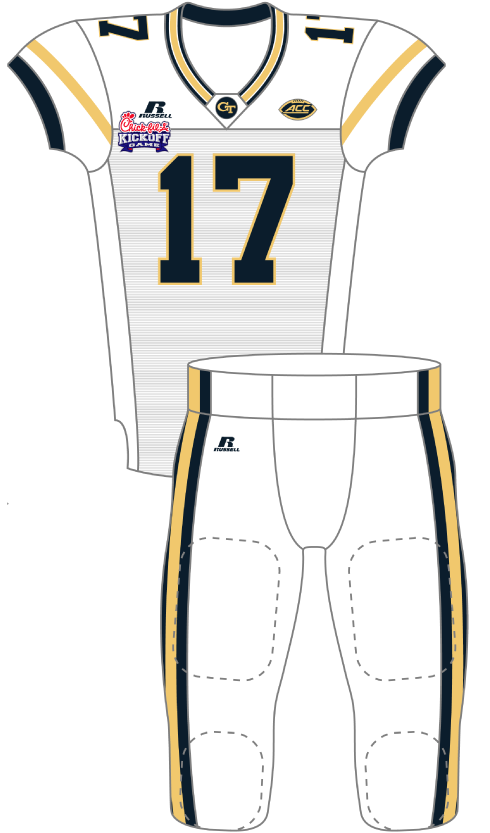 Georgia Tech 2017 White Blue Uniform
