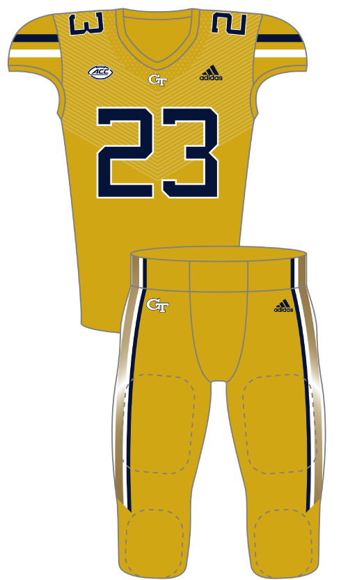 Georgia Tech 2023 Gold Uniform