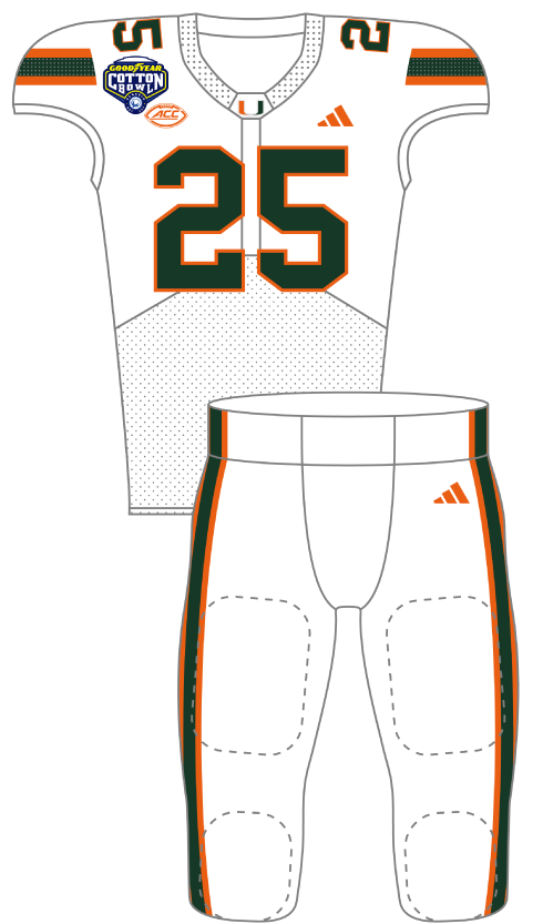 Miami 2025 Cotton Bowl Uniform