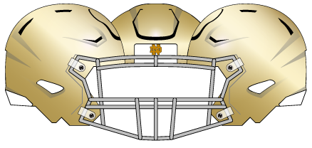 Notre Dame 2022 Helmet Gold