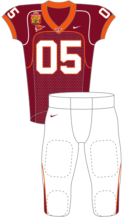 Virginia 2005 Maroon Uniform