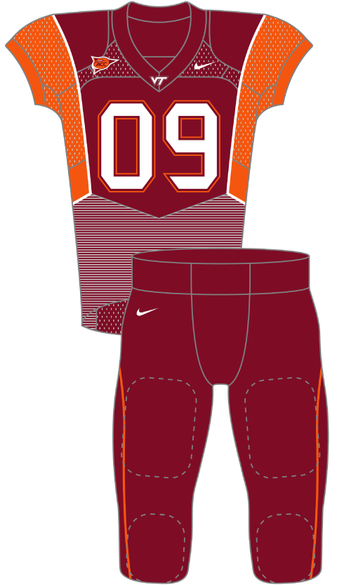 Virginia 2009 Maroon Uniform