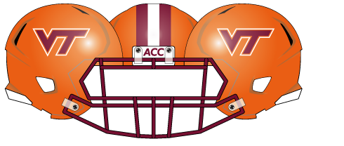Virginia Tech 2010 Orange Helmet