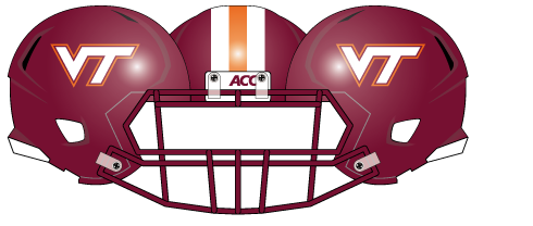 Virginia Tech 2011 Maroon Stripes Helmet