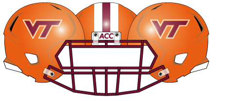 Virginia Tech 2011 Orange Helmet