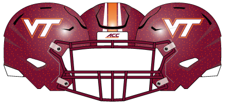 Virginia Tech 2015 Maroon Helmet